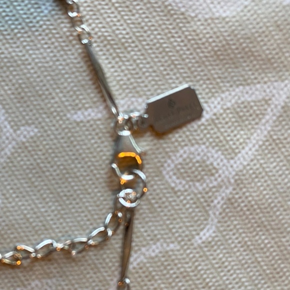 Lariat Necklace with three sliced amethyst - Picture 4 of 4